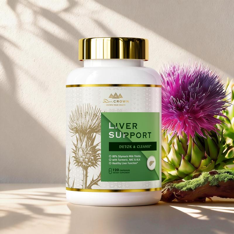 Liver Support Supplement for Detox & burn, Clear Skin  | Dr. CROWN